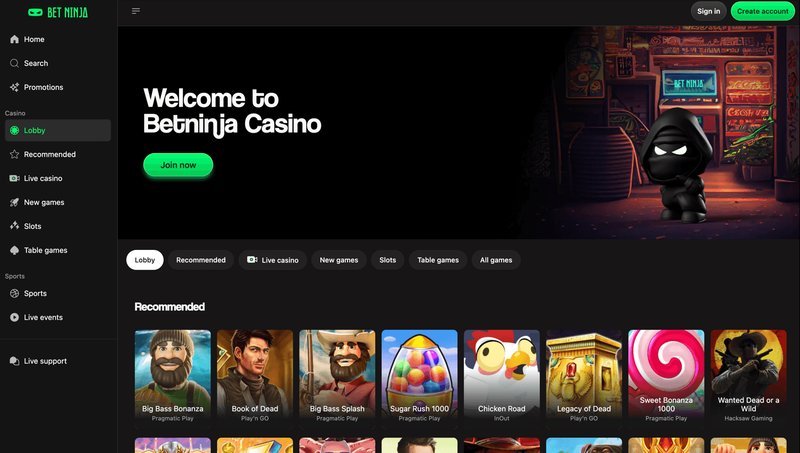 Stealthy World of Betninja Casino in the UK